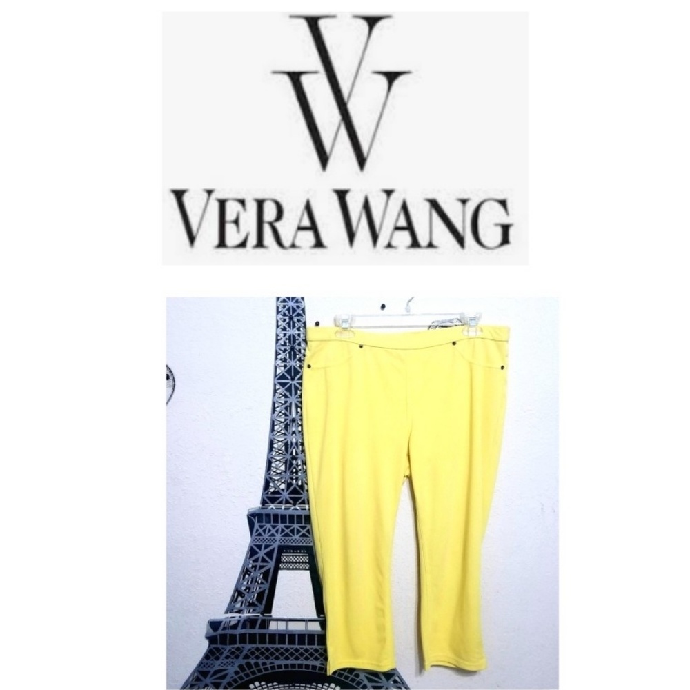 Vera Wang bright yellow large leggings - Picture 1 of 8